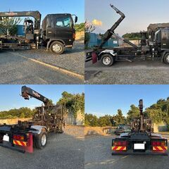 HINO レンジャー クレーン付きアームロール ラジコン付き 新明和 ベッド付き メーター15の画像