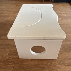 ホワイト トイレ用踏み台 木製の画像