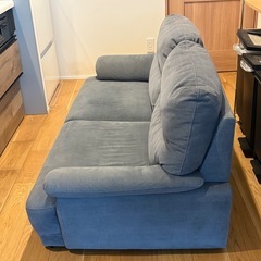 ソファ 3人掛け 青の画像