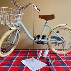 キッズ　子ども　自転車　18インチ　水色　美品　　　　の画像