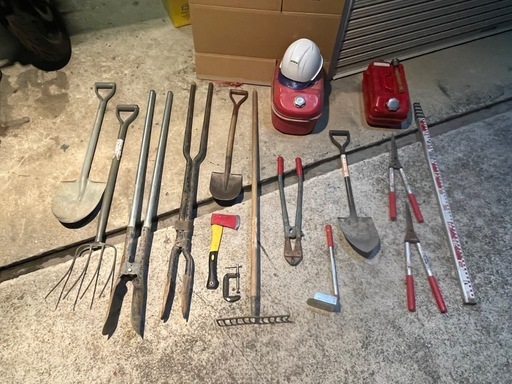 商談中土木　造園　ガーデニング作業　工具セット