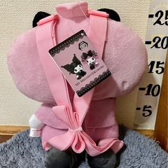 #未使用#マイメロ#真夜中のメロクロ#ぬいぐるみリュック#クレーンゲーム#UFOキャッチャー#景品#大きめ#ラウンド1#の画像