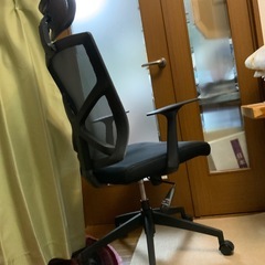 椅子　ニトリ　肘付き　メッシュ椅子 の画像