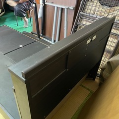シングルベッド　ブラック　収納付　フレームのみ の画像