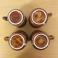 【美濃焼】昭和レトロ マグカップ 4点セット（美品・ソーサーなし）の画像