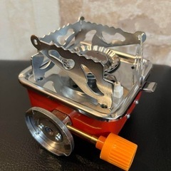 ソロキャンプ　防災　シングルバーナー　折り畳み　収納袋付　の画像