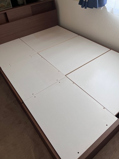 ニトリ　収納付きダブルベッドフレーム　9/24まで