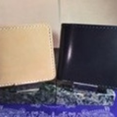 牛本革　二つ折り財布の画像