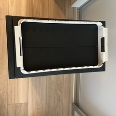 KEYUCA両開きダストボックス L（27L） ブラック ゴミ箱①の画像
