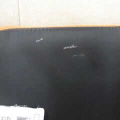 コンパクト座椅子 折りたたみ式 DCM 幅38㎝ オレンジ×ブラック 西岡店の画像