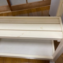 木製4段スリムキワゴンキャスター付き　25㎝の画像