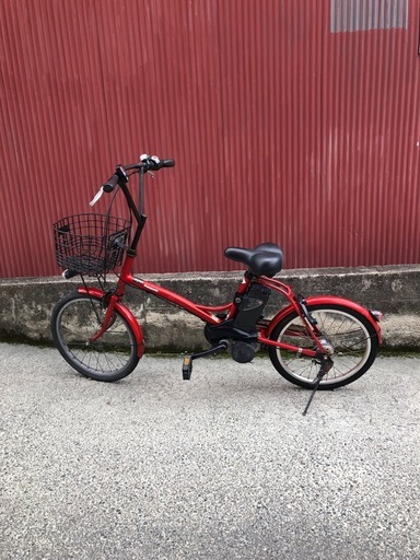 【京都発】京の楽チャリ　電動アシスト自転車　パナソニック　シュガードロップ　赤色　20インチ