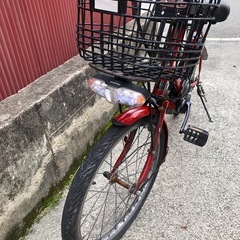 【京都発】京の楽チャリ　電動アシスト自転車　パナソニック　シュガードロップ　赤色　20インチの画像