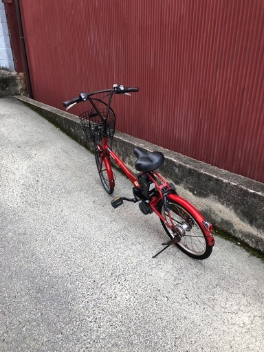 【京都発】京の楽チャリ　電動アシスト自転車　パナソニック　シュガードロップ　赤色　20インチ 京都発】京の楽チャリ電動アシスト自転車パナソニックシュガードロップ