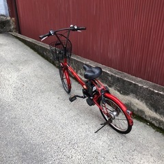 【京都発】京の楽チャリ　電動アシスト自転車　パナソニック　シュガードロップ　赤色　20インチの画像