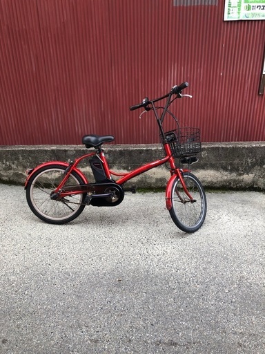 【京都発】京の楽チャリ　電動アシスト自転車　パナソニック　シュガードロップ　赤色　20インチ 京都発】京の楽チャリ電動アシスト自転車パナソニックシュガードロップ