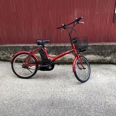 【京都発】京の楽チャリ　電動アシスト自転車　パナソニック　シュガードロップ　赤色　20インチの画像
