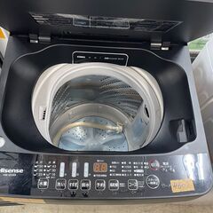 リサイクルショップどりーむ荒田店　No4602 洗濯機　ハイセンス　2021年製　5.5kg容量　カッコいいブラックカラー♪の画像