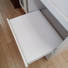 ★リユースのサカイつくば店★TK6539  レンジ台 ホワイト H115×D44×W59 クリーニング済みの画像