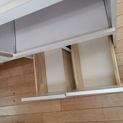 ★リユースのサカイつくば店★TK6539  レンジ台 ホワイト H115×D44×W59 クリーニング済みの画像