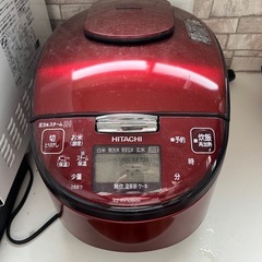 HITACHI 炊飯器 大 日本製 レッドの画像