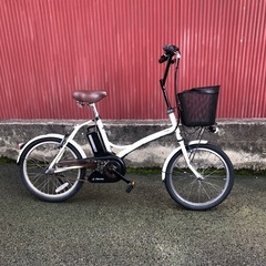 【京都発】京の楽チャリ　電動アシスト　自転車　シュガードロップ　20インチ　白の画像