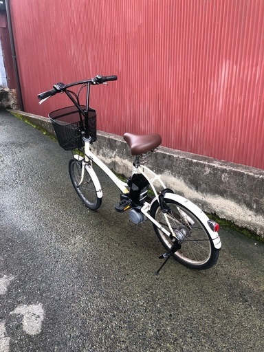 【京都発】京の楽チャリ　電動アシスト　自転車　シュガードロップ　20インチ　白