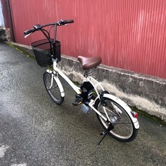 【京都発】京の楽チャリ　電動アシスト　自転車　シュガードロップ　20インチ　白の画像