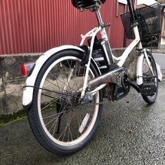 【京都発】京の楽チャリ　電動アシスト　自転車　シュガードロップ　20インチ　白の画像