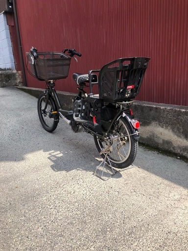 【京都発】京の楽チャリ　電動アシスト自転車　ブリヂストン　20インチ　子ども乗せタイプ　カーキ