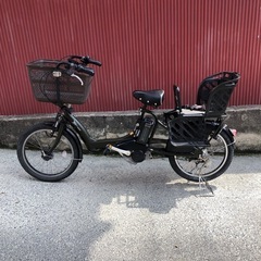 【京都発】京の楽チャリ　電動アシスト自転車　ブリヂストン　20インチ　子ども乗せタイプ　カーキの画像