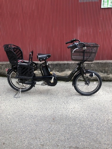 【京都発】京の楽チャリ　電動アシスト自転車　ブリヂストン　20インチ　子ども乗せタイプ　カーキ