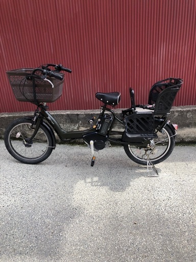 【京都発】京の楽チャリ　電動アシスト自転車　ブリヂストン　20インチ　子ども乗せタイプ　カーキ