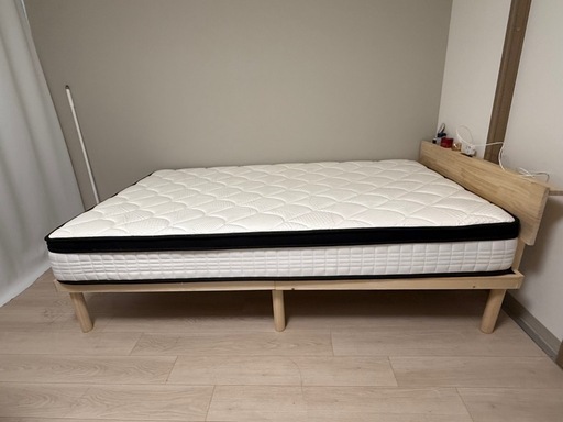 セミダブル　ベッド+マットレス