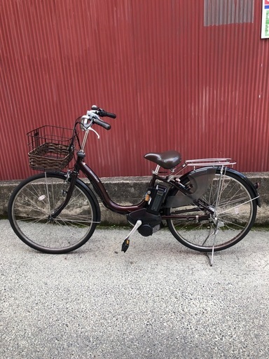 【京都発】京の楽チャリ　電動アシスト自転車　ヤマハ　ナチュラ　26インチ　茶色