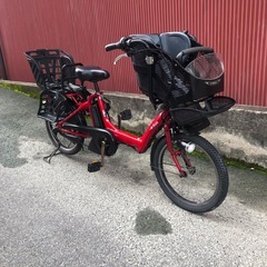 【京都発】京の楽チャリ　電動アシスト自転車　パスキッスミニ　20インチ　赤色の画像