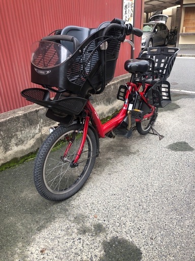 京都発】京の楽チャリ 電動アシスト自転車 パスキッスミニ 20インチ 赤色