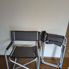 折りたたみ キャンプ イス 椅子 2脚セット アルミ 軽量の画像