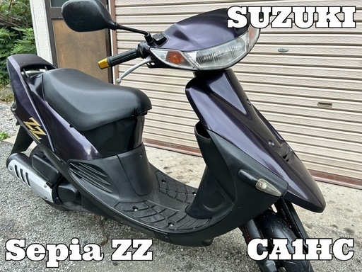 【販売済】☆配送可！  メーター振り切り！ ZXやZRのライバル車！ かなり希少な特徴的な大型リアウイングの前期タイプ！ 　スズキ  セピアZZ  CA1HC   実働品☆