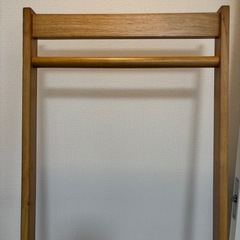 【美品】ハンガーラック幅50cm天然木の画像