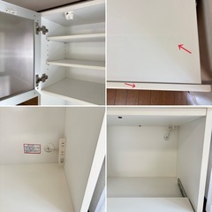 ニトリ 幅60 エレイン ELAIN-60 白　レンジ台 レンジボード キッチンボード 食器棚の画像