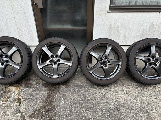 値下げ‼️外車に適合スタッドレスタイヤ付ホイールセット225/45R17  91Q ホイール付