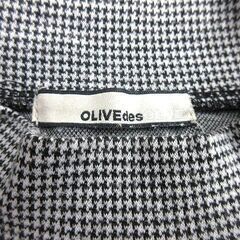 【まだ受付中・送付可能】中古 オリーブデオリーブ OLIVE des OLIVE ボトルネック ニット カットソー 切替 ドット 千鳥格子 黒 ベージュ レディース 早い者勝ちです✨✨の画像