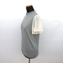 【まだ受付中・送付可能】中古 オリーブデオリーブ OLIVE des OLIVE ボトルネック ニット カットソー 切替 ドット 千鳥格子 黒 ベージュ レディース 早い者勝ちです✨✨の画像