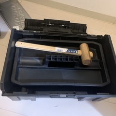 木のハンマー+Kumimoku 道具がさびにくいワンタッチ工具箱 ブラックの画像