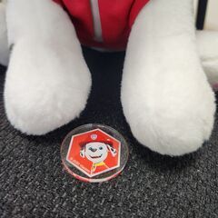 タカラトミー　公式　パウパトロール　マーシャル　Mサイズ　ぬいぐるみ　グッズの画像
