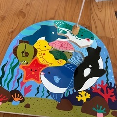 【知育玩具】木製海の生き物マグネットパズルの画像
