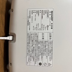 除湿機　プラズマクラスター　sharp cv-j71-wの画像