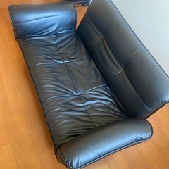 2人掛けソファ　黒　ドンキホーテの画像