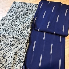 高級松坂屋 夏物木綿・麻素材 レディース着物まとめ売り6枚セット 和装 コスプレ リメイク等の画像